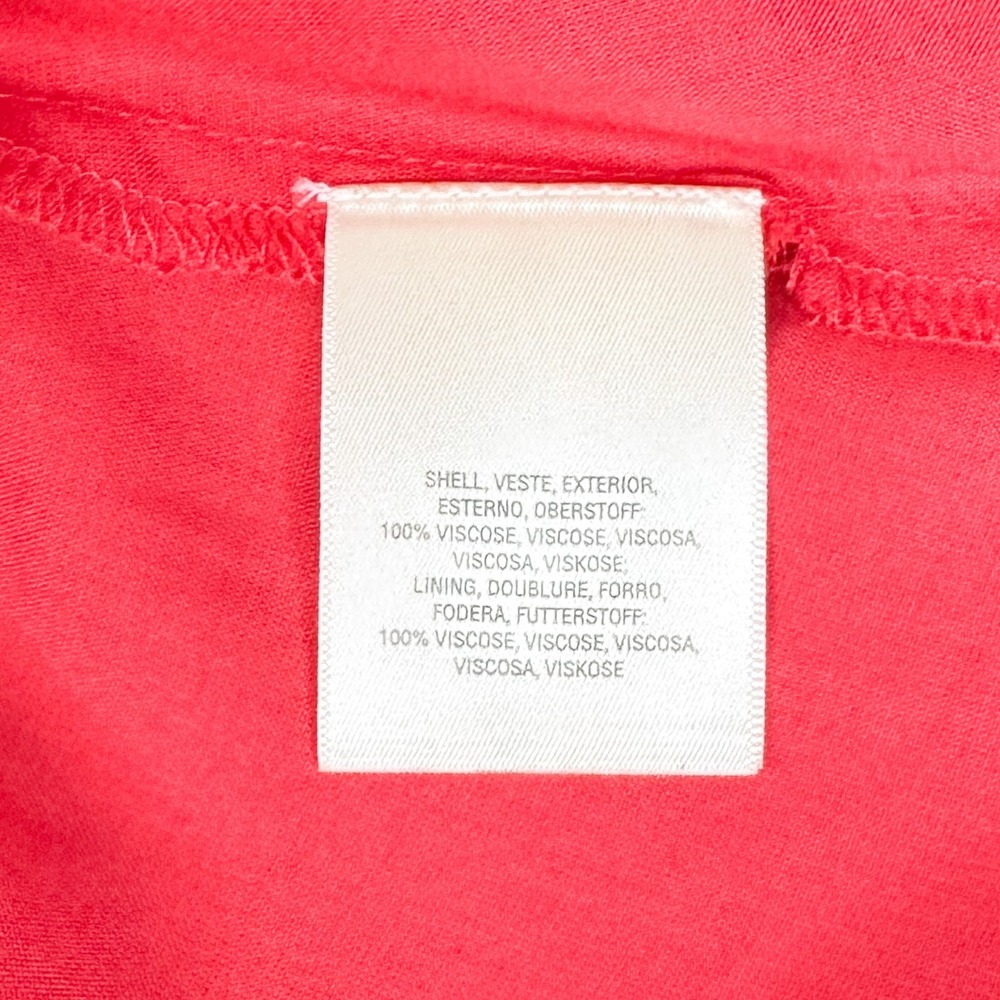 HD in Paris Anthropologie Dress Womens 4 Coral Red Pleated Midi Slip Cami - Picture 5 of 12